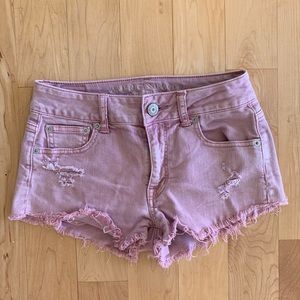 light pink American eagle jean shorts-size 00